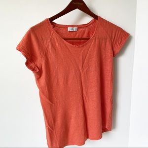 Orange knit top